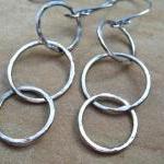 Fine Silver Hoop Earrings